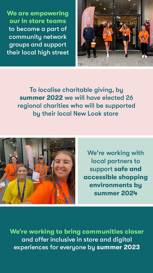 Our pledges to localise charitable giving, bring communities closer, empower store employees to join community network groups and support accessible shopping